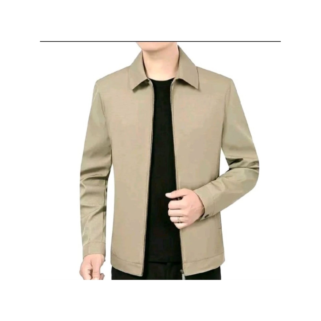 Jasko Pria Korean Style Slim Fit Premium Casual Formal Khaki Jaket Jas Modern