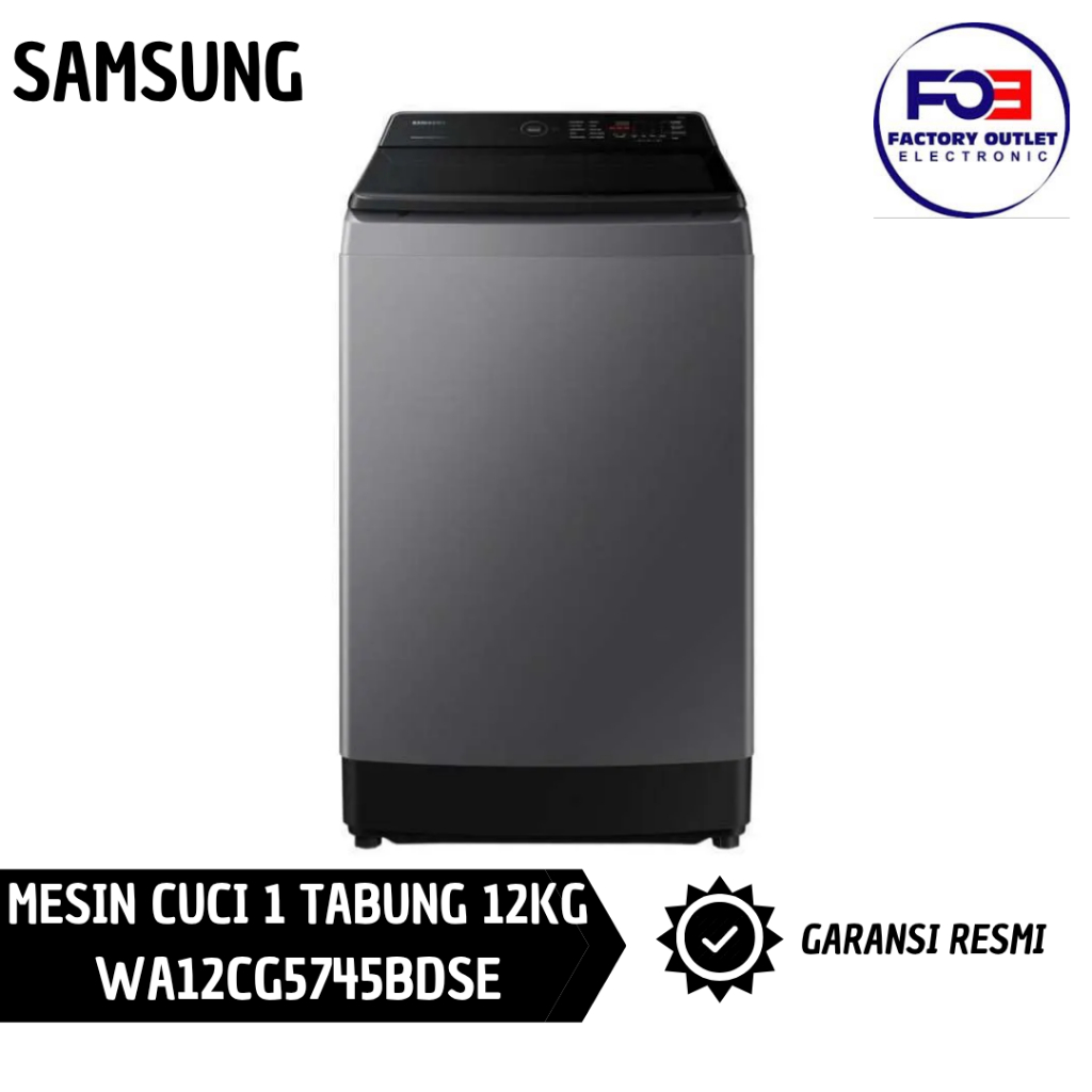 SAMSUNG MESIN CUCI 1 TABUNG 12 KG - WA12CG5745BDSE - DEFECT