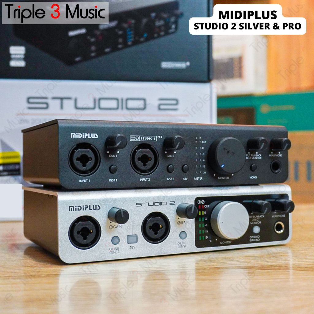 MIDIPLUS Studio 2 Pro Soundcard Recording Triple3music