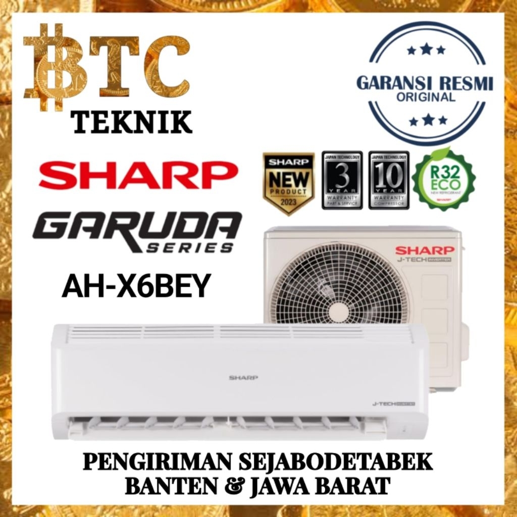 AC SHARP AH - X 6 BEY 1/2 PK INVERTER HARGA AH-X6BEY UNIT ONLY