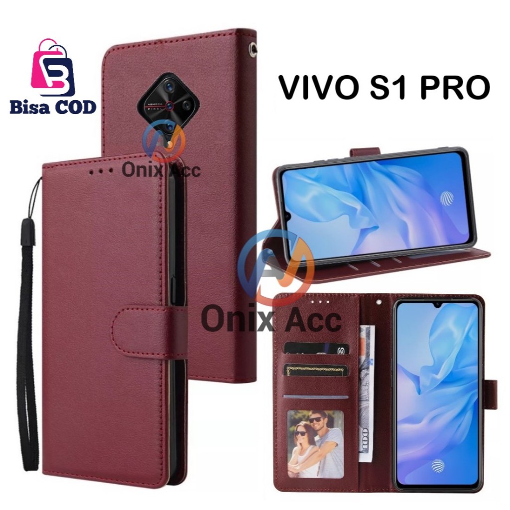 Flip Case VIVO S1 PRO Casing Dompet Kulit