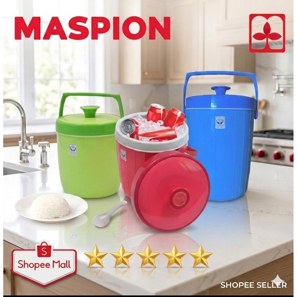 [‼️GARANSI & ORI‼️] MASPION Termos es nasi Rice bucket 20/17/14/10/8/6 liter kimplast asli ori termo