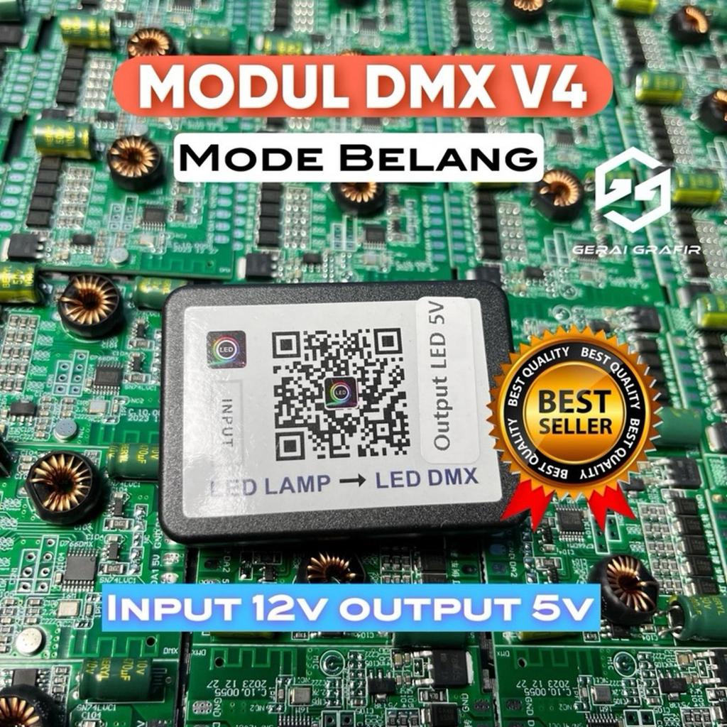 Modul DMX V4 Belang / Modul RGB Belang / Modul Alis Mode Belang Manual input 12 v out 5 v resin chas