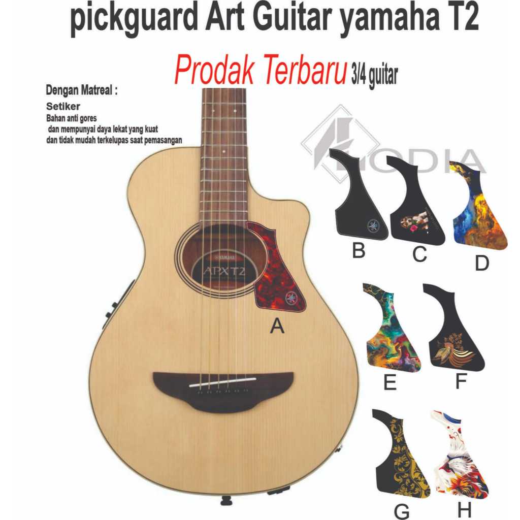 Pickguard Art Gitar Yamaha T2 Gitar 3/4