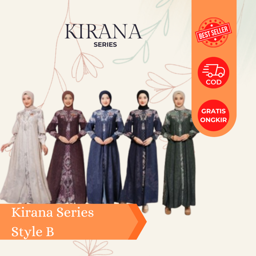 Gamis Sarimbit Zameera The Prestige Kirana Dress Mom Style B - Silvana Premium Busui Wudhu Friendly