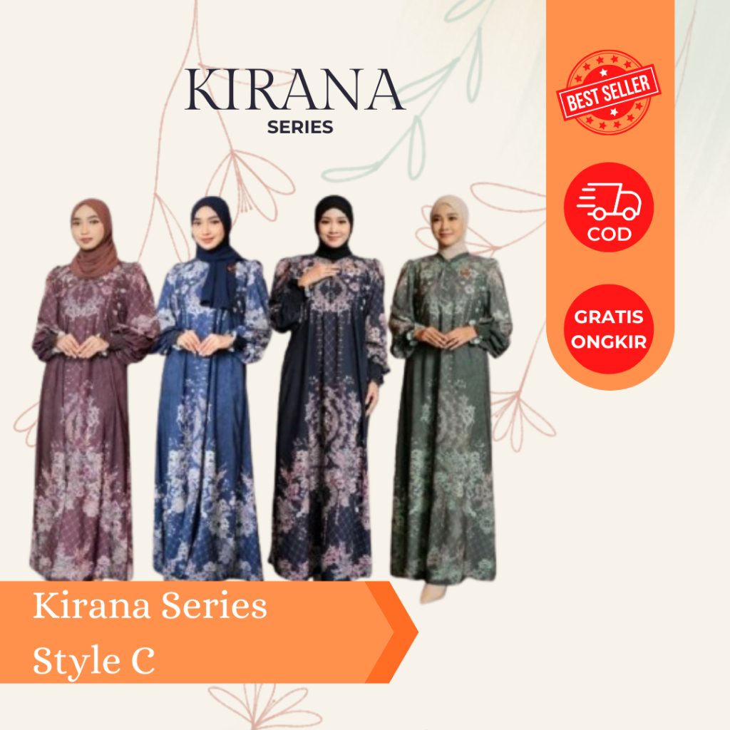 Gamis Sarimbit Zameera The Prestige Kirana Dress Mom Style C - Silvana Premium Busui Wudhu Friendly