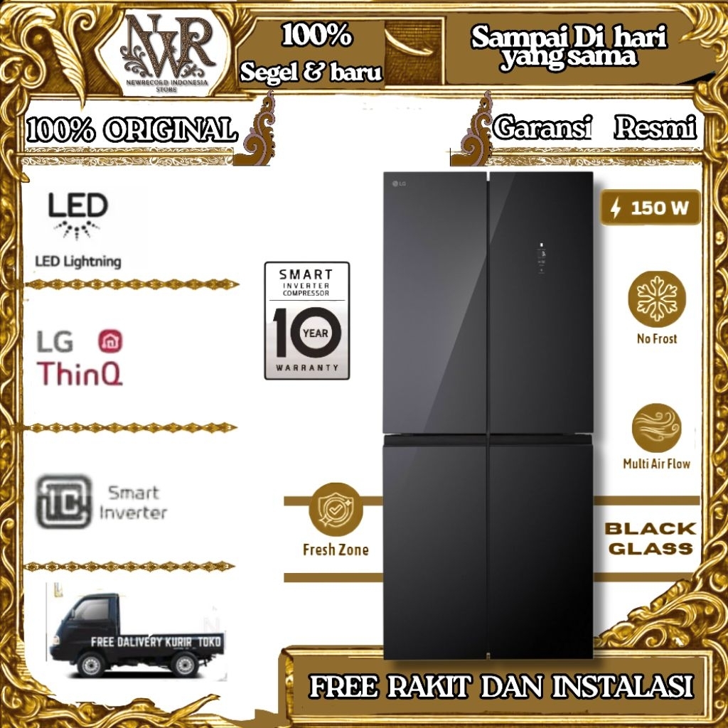 LG GC FB48FPGAM Kulkas Multi Door Side By Side Smart Inverter Compresor Thinq Ai - LG GCFB48FPGAM