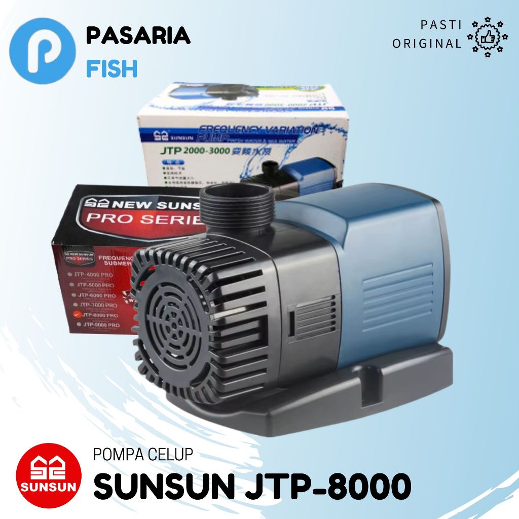 SUNSUN JTP8000 / JTP 8000 liter/jam Pompa Celup Kolam/Aquarium Hemat/Rendah Daya
