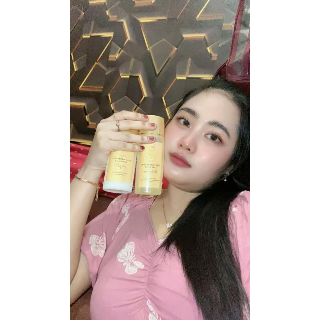 Hb Aqka pemutih badan kulit Badak Hb malam+Toner