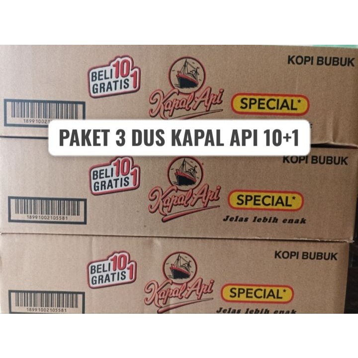 3 Dus / Karton Kopi kapal Api Mini 6 Gram kemasan Sachet Mini 10+1