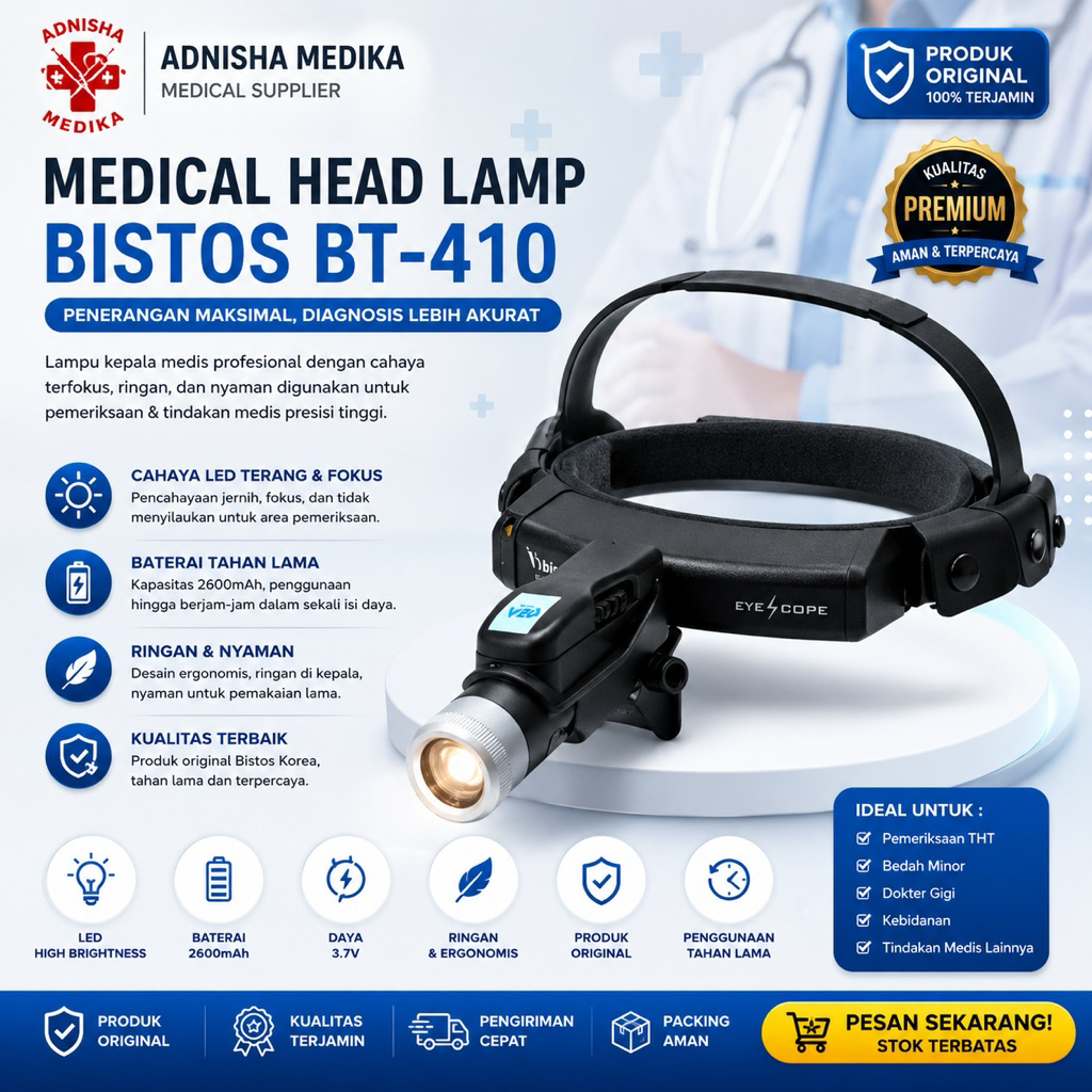 Medical Head Lamp Bistos BT-410/ Lampu kepala Medis