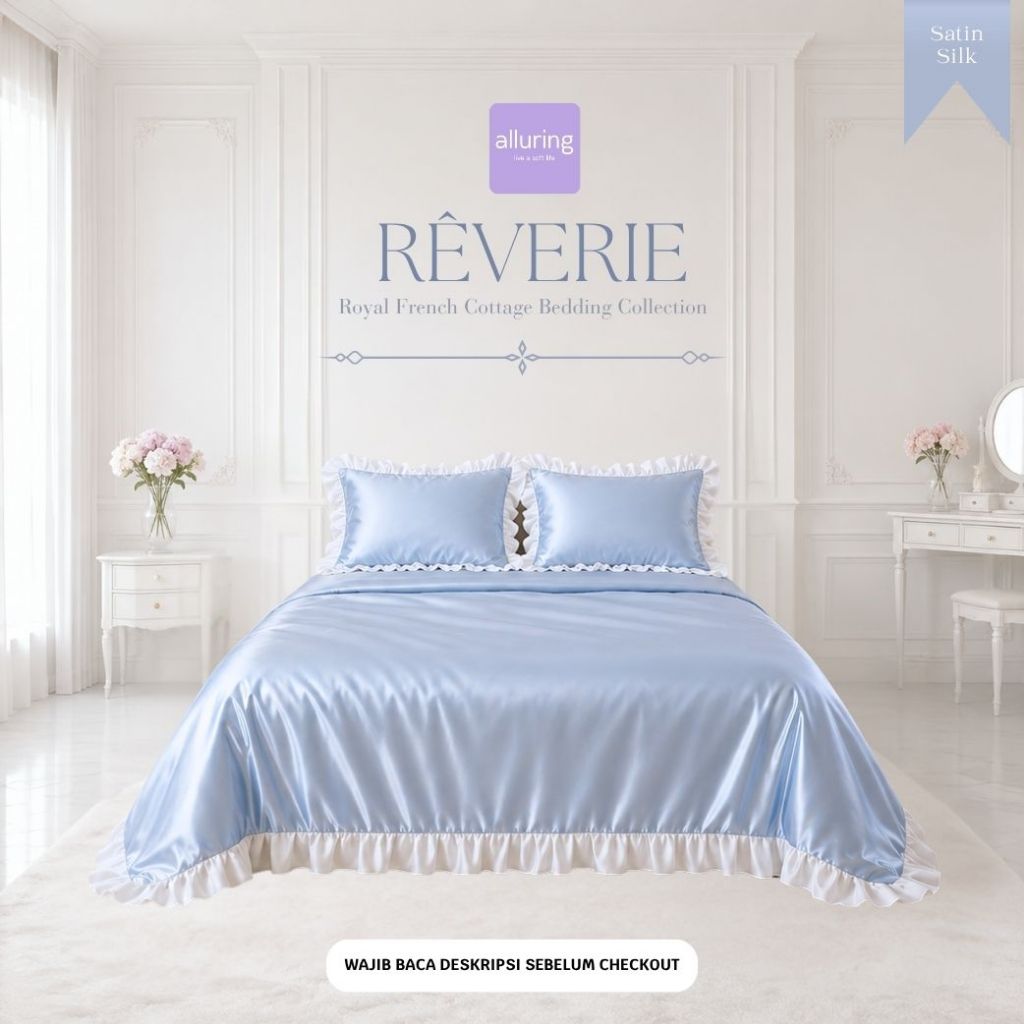 ALLURING Sprei Rêve de Ciel-Sprei Satin Silk Premium Alluring