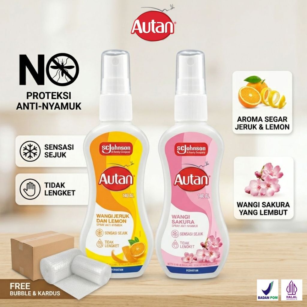 AUTAN  Spray Pengusir Anti Nyamuk 80ml - Autan Refresh Spritz