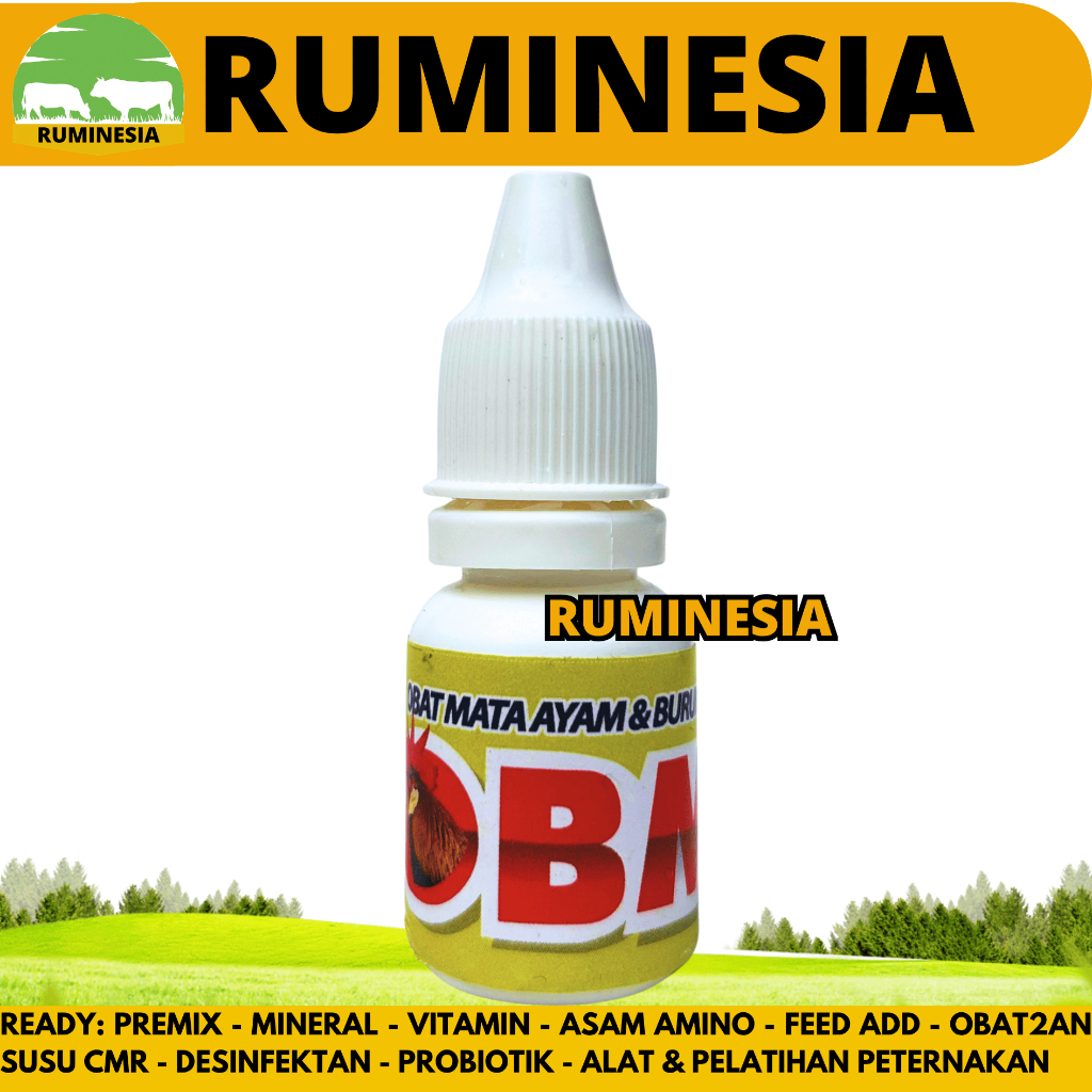 OBM Tetes Mata Ayam dan Burung 5ml - Tetes Mata Ayam - Perawatan Mata Burung Ayam Aduan & Unggas