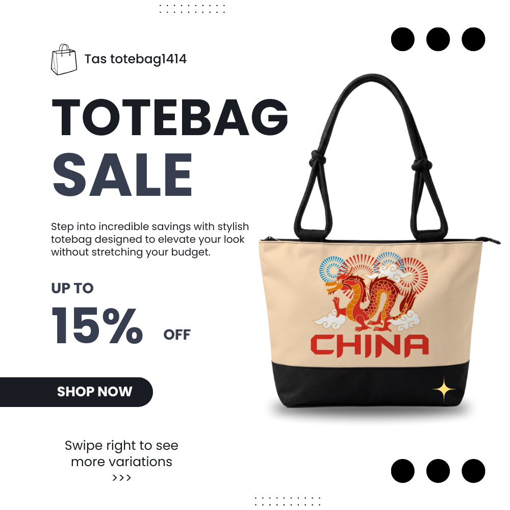 [TALI SUMBU] Tas China Wanita Souvenir | Tas Hampers China Kekinian Kanvas Resleting Terbaru 2026