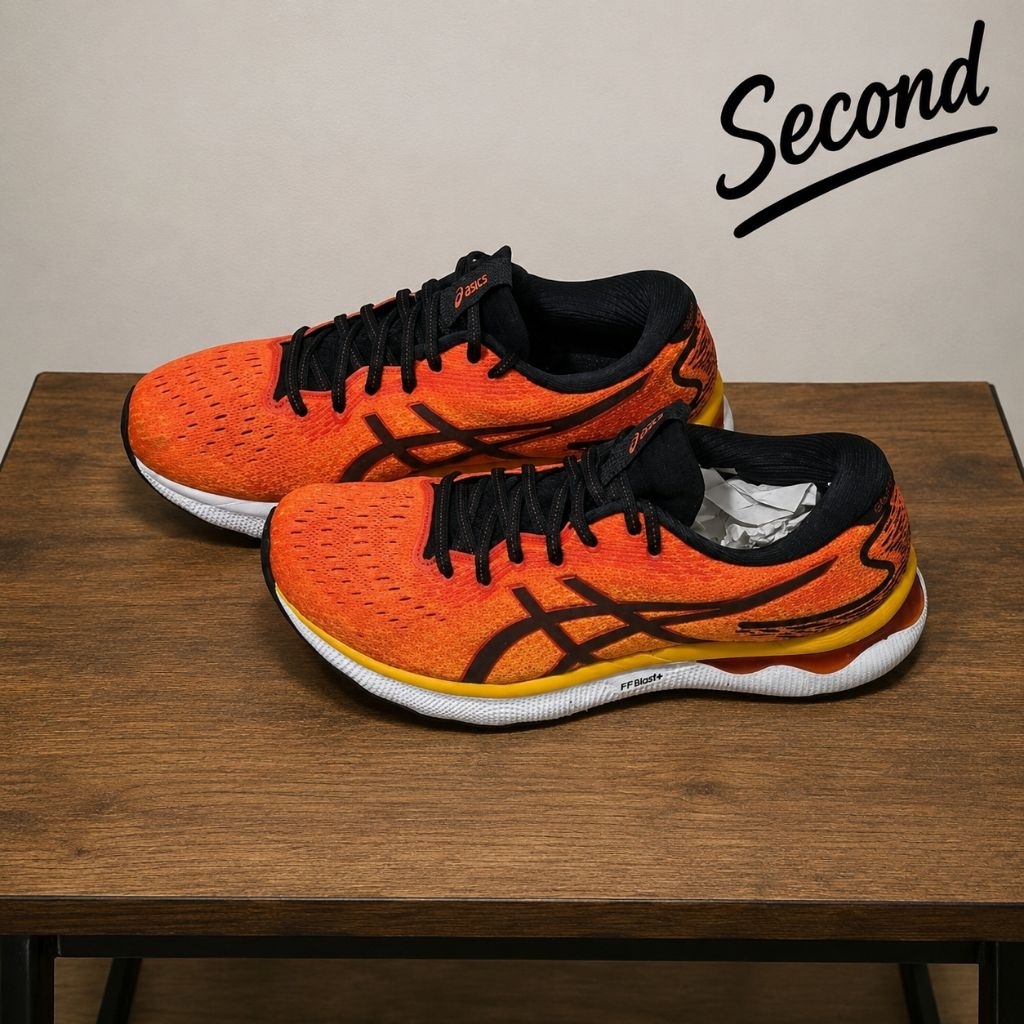 ASICS Gel Nimbus 24 Cherry Tomato Black Preloved Size 42 Insole 26.5cm