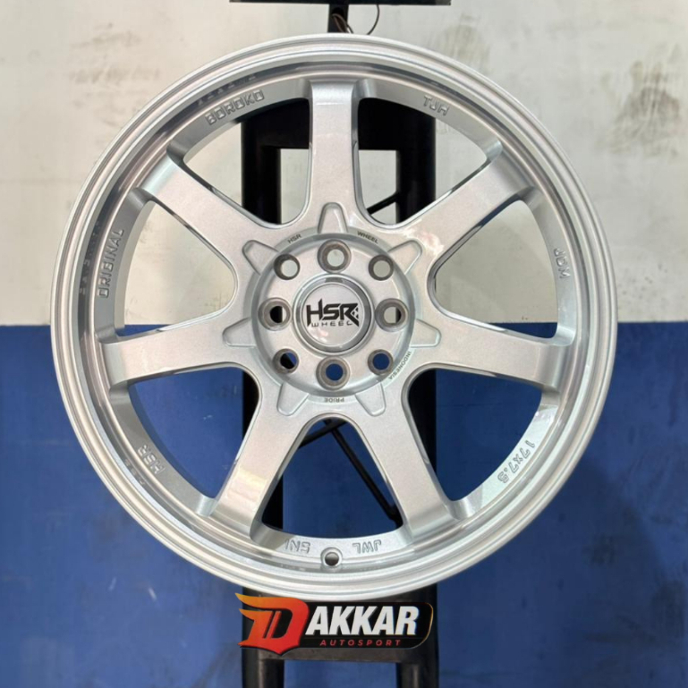 Velg Mobil Ring 17 Raize Rocxy Jazz Avanza Livina Velg Racing HSR Boroko TJH R17 Silver Dash