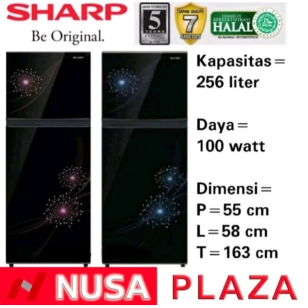 KULKAS 2 PINTU JUMBO NO FROST SHARP SJ-317MG