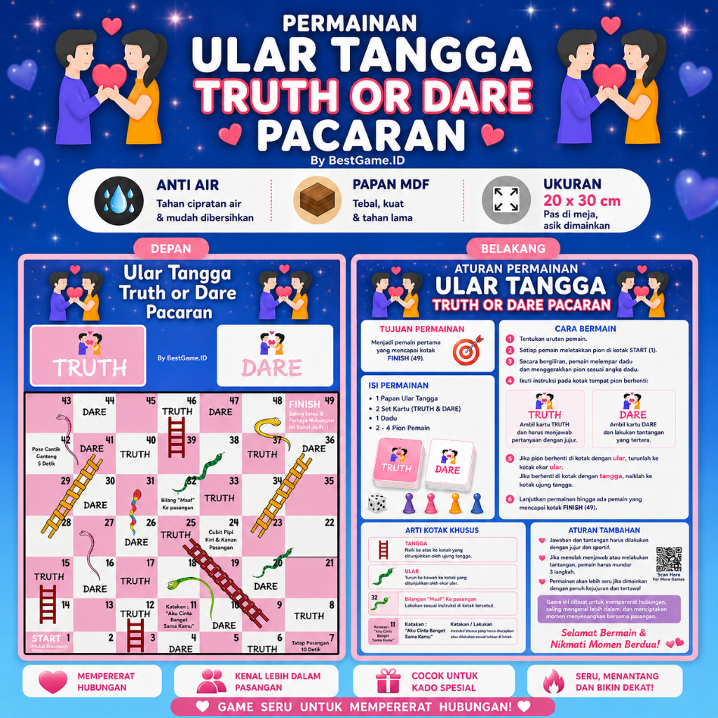 Ular Tangga - Ular Tangga Couple - Ular Tangga Pacaran - Permainan Ular Tangga - Game Pasangan