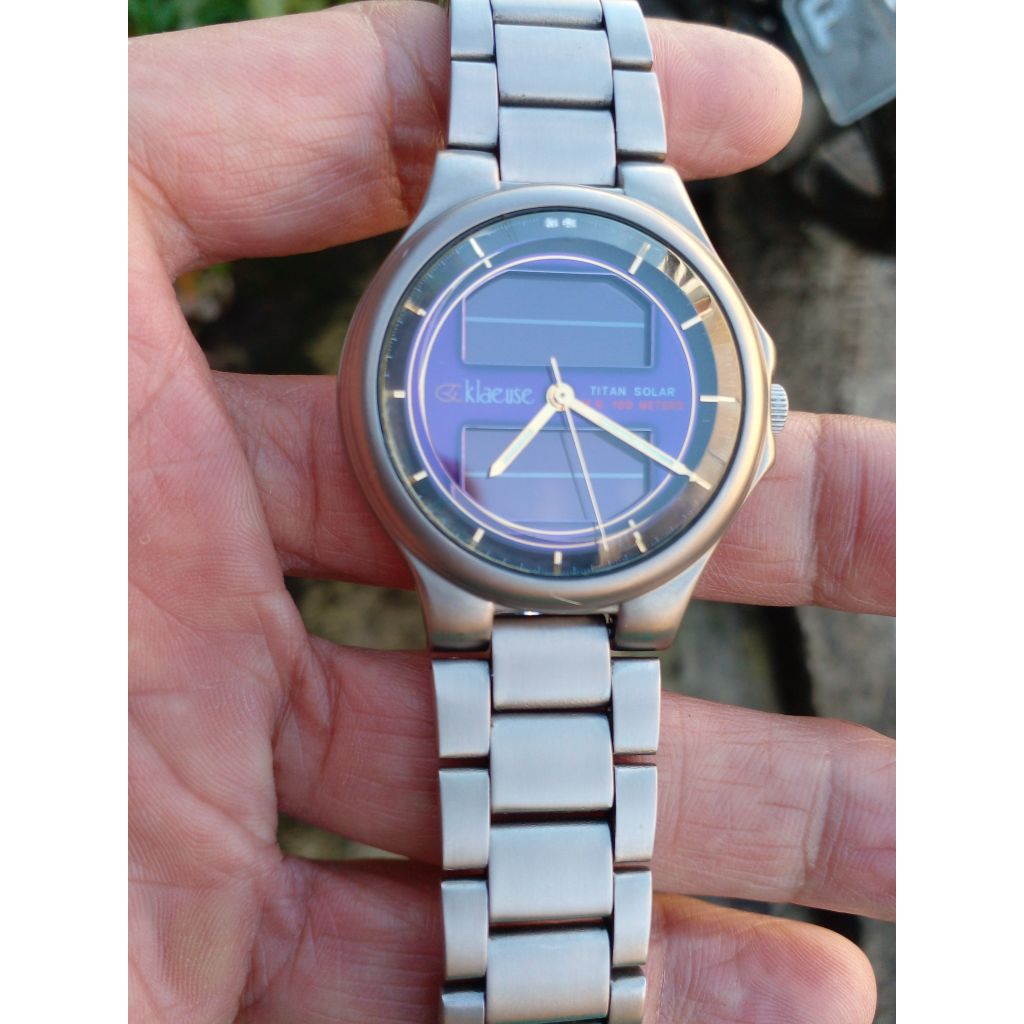 JAM TANGAN KLAEUSE TITAN SOLAR original seken preloved