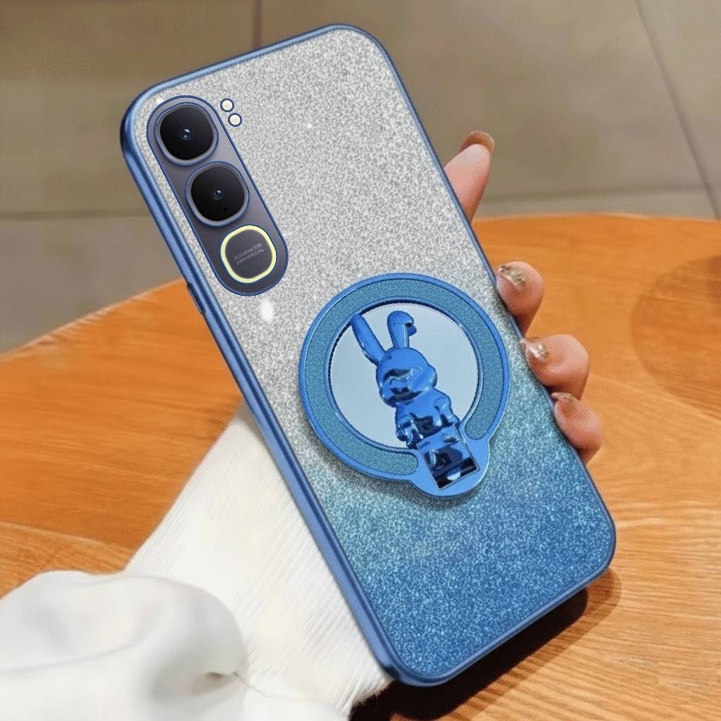 Soft Case Vivo Y21D Y31 Casing Glitter Blink Blink Ring Bunny Miror