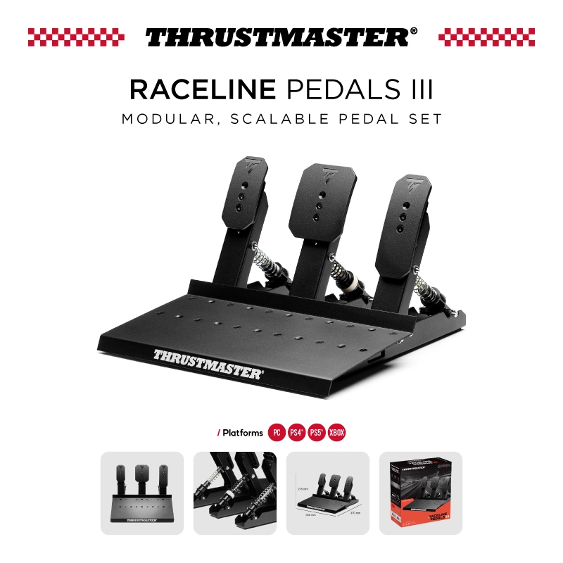 Thrustmaster Raceline Pedals III - Pedal Set Racing Simulator PC PS4 PS5 Xbox One