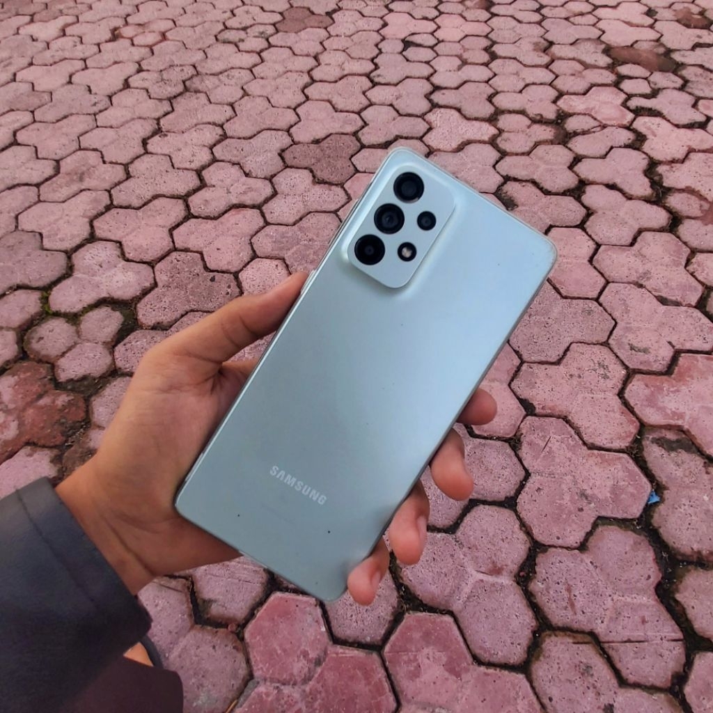 Samsung Galaxy A73 5G Second Original Bekas Mulus - Fungsi Normal Minus Lecet Pemakaian
