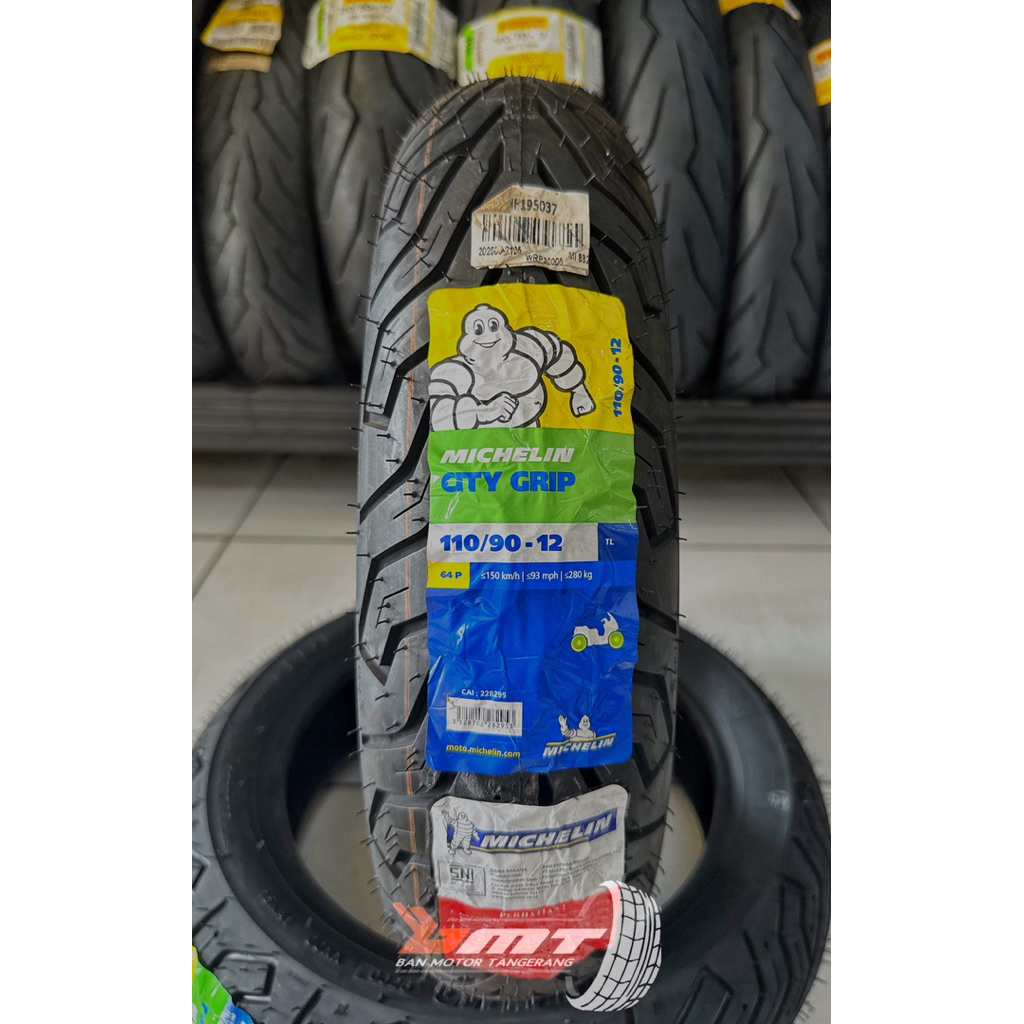 Ban Michelin City Grip ukuran 110/90-12 Tubelees