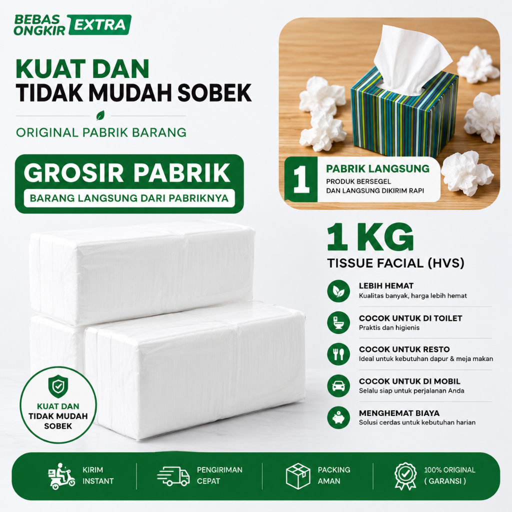 tissue facial 1000 gram / tissue 1000 gram / tissue 1kg