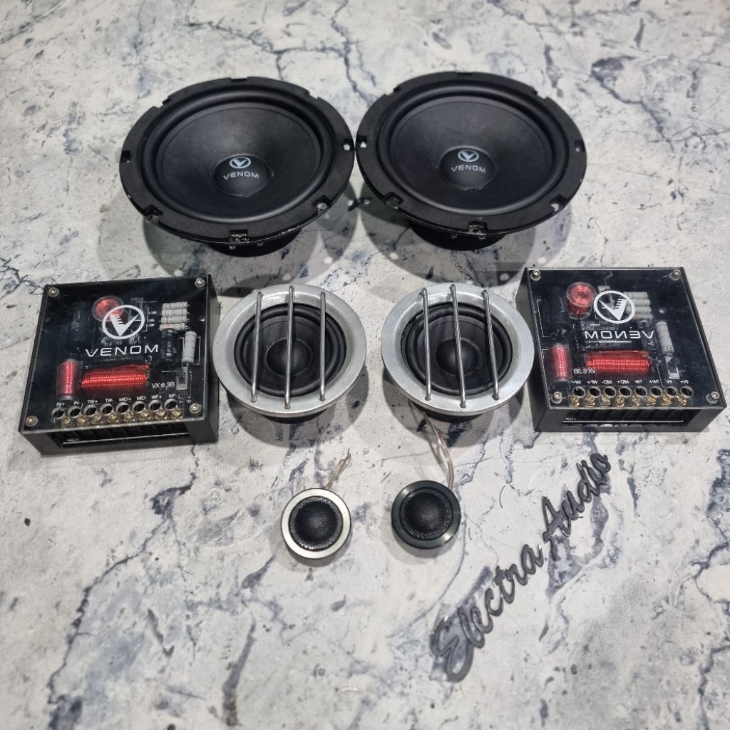Venom Series VX6.3B 3 Way Component Speaker Mobil second