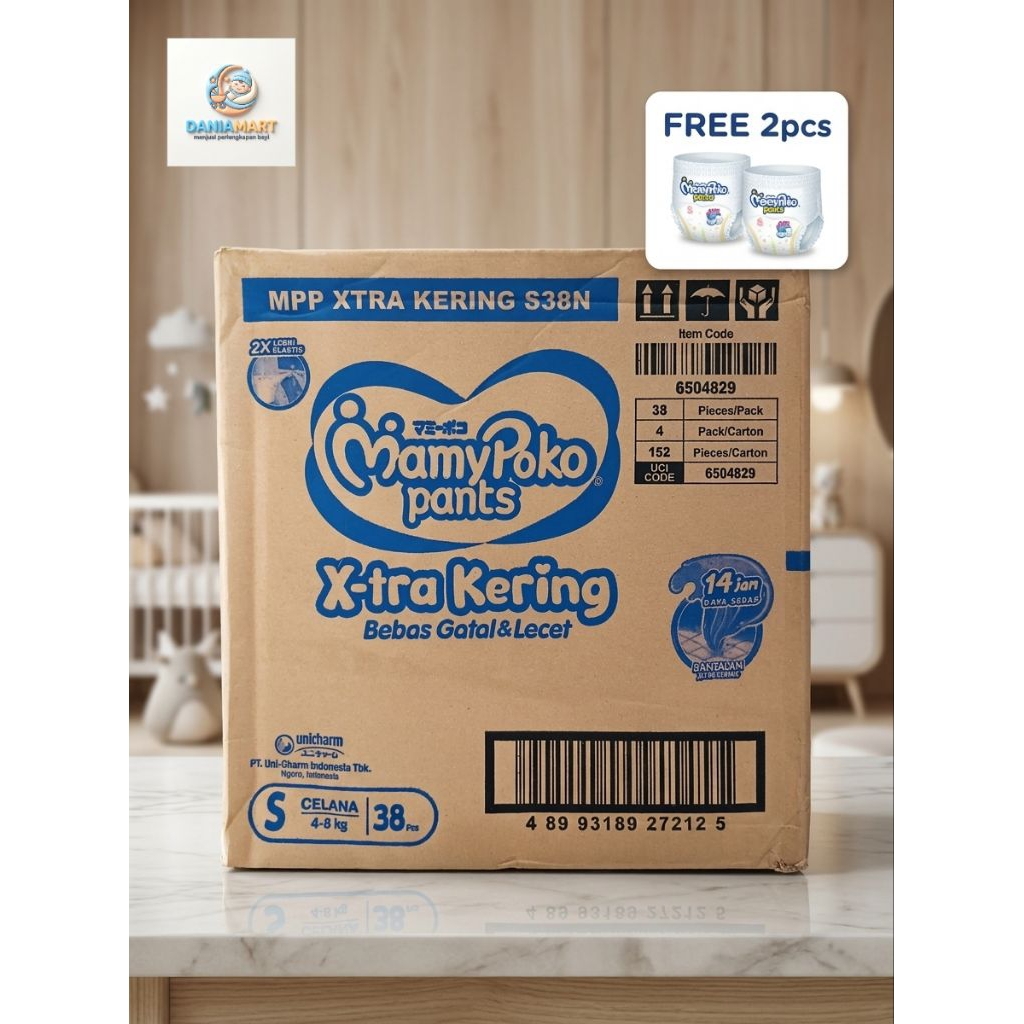 MAMYPOKO 1DUS (4BAL FREE 2PCS) S38. L28. M32. (NBS44 PEREKAT)