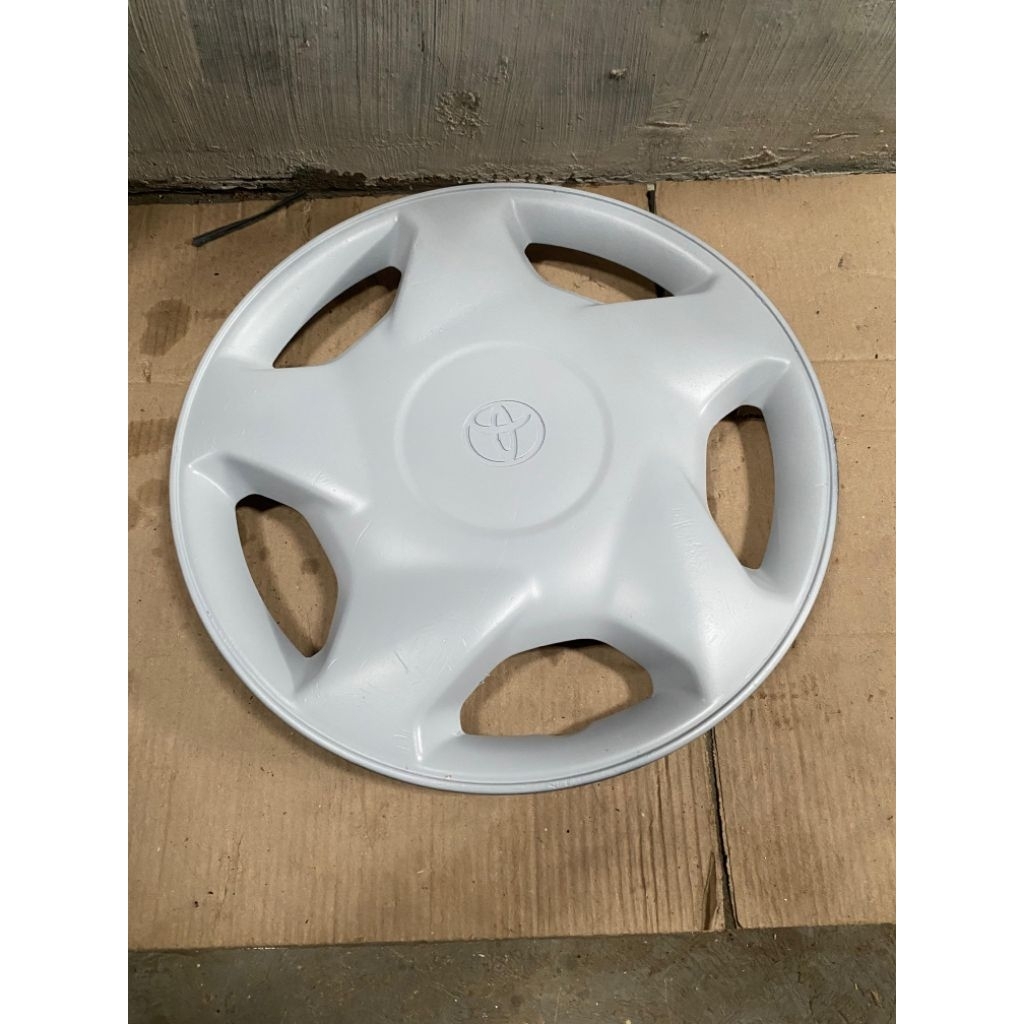 Wildop wheeldof dop cover tutup velg kaleng mobil Toyota kijang ring 14 kondisi bahan repair