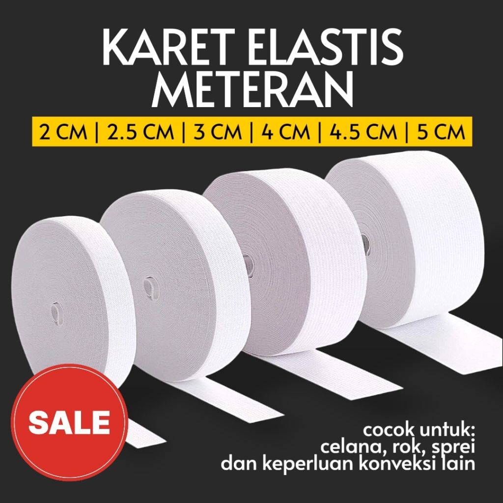 Karet Elastis Meteran | 2 cm - 5 cm |