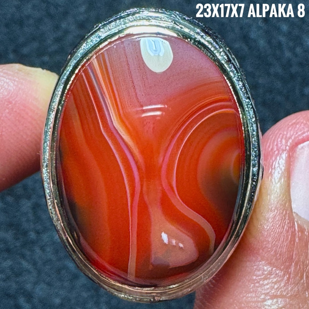 Cincin Batu Akik Natural Lam Alif