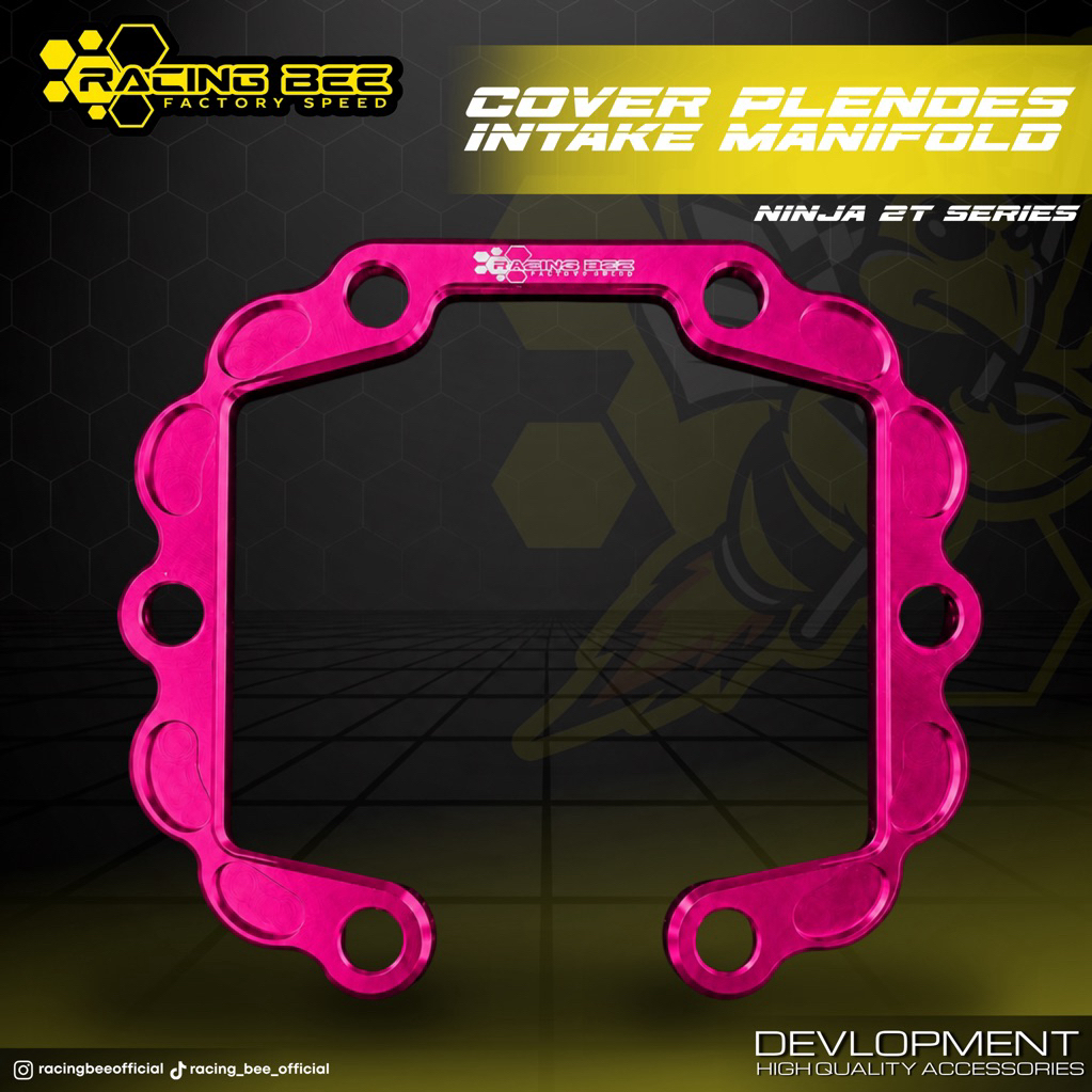 COVER PLENDES INTAKE MANIFOLD NINJA R SS RR FULL CNC PINK RACING BEE