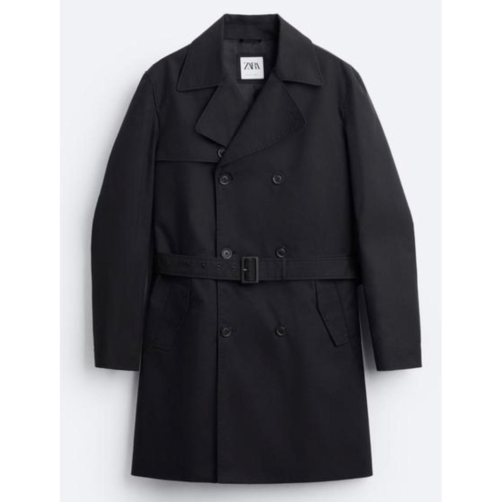 Coat Zara (Hitam, Tag lengkap) / Coat Branded Zara / Coat Branded
