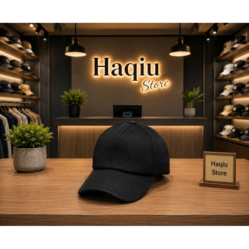 Topi Hitam Polos Premium Seragam Satpam Banser Guru