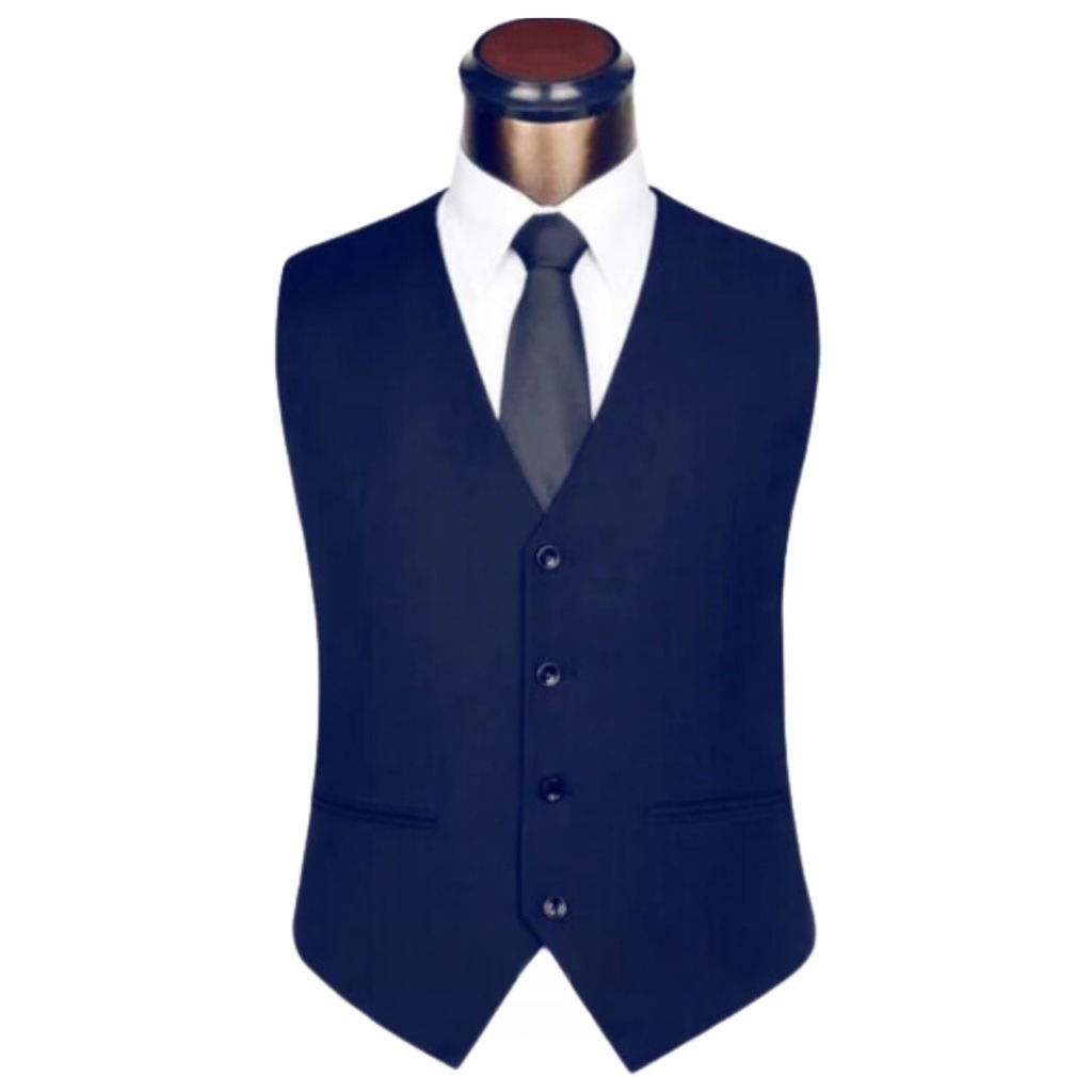 Vest Rompi Formal Pria - Setelan Dalaman Jas Cowok / Groomsmen Wedding tanpa kerah