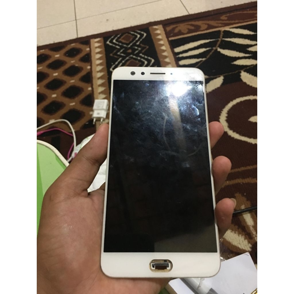 layar lcd touchscreen ts tc sentuh plus frame tulangan oppo f3 plus ori copotan original normal hidu