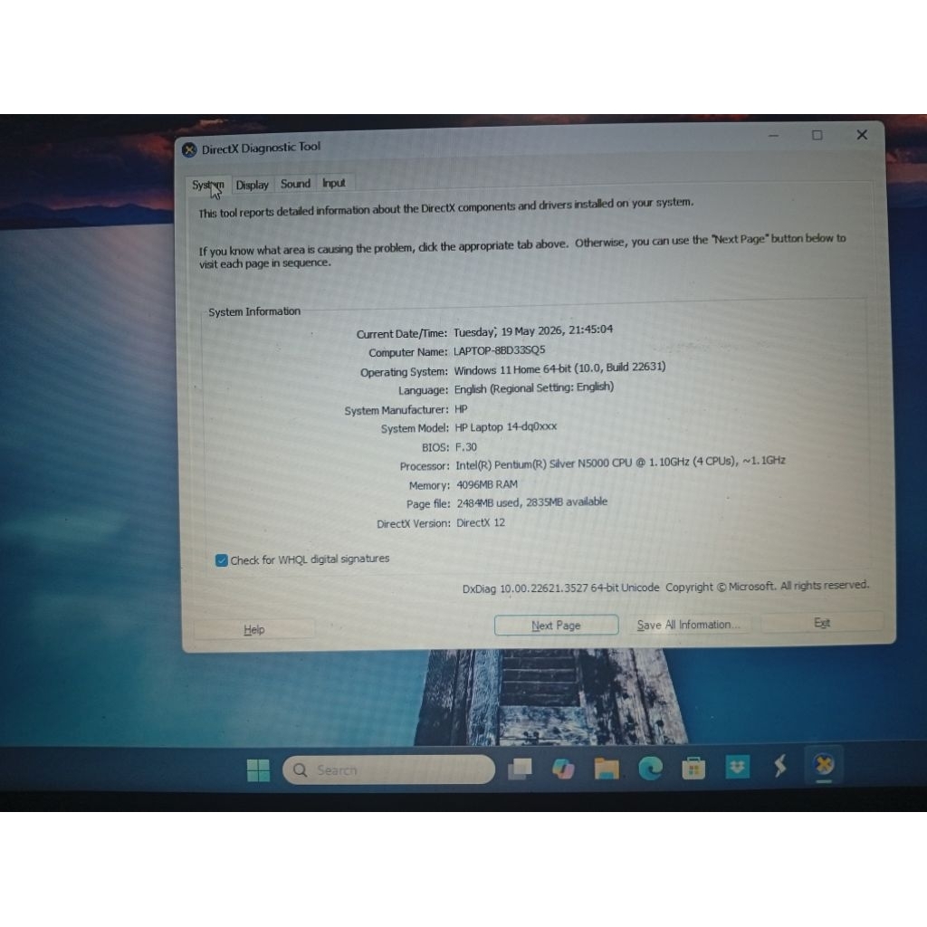 mobo normal hp 14s fq intel pentium silver