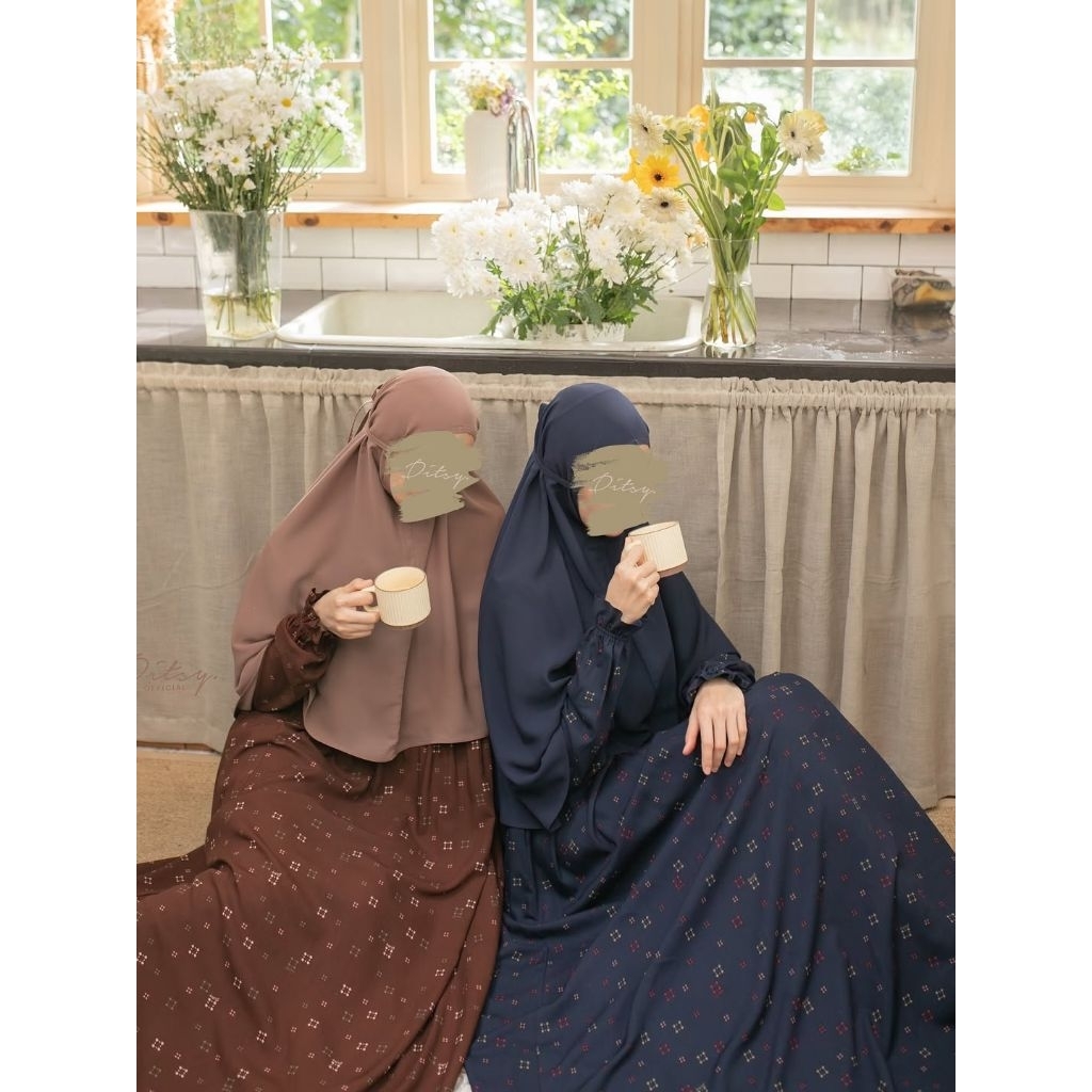 SIAP KIRIM GAMIS DITSY NIGHTGOWN SIZE XL,XXL,XXXL//BUSUI FRIENDLY