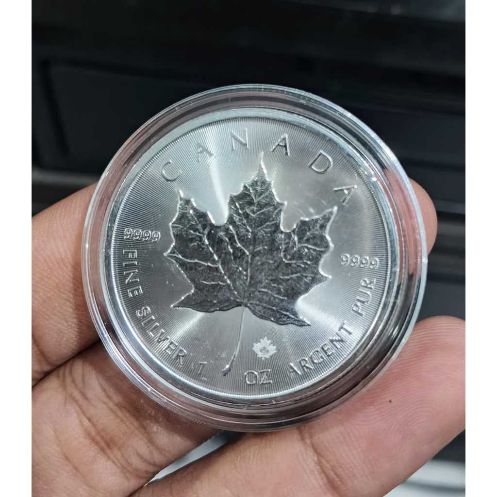 Koin Perak Silver Maple Leaf Canada, Fine Silver 1 OZ - Charles III, 5 Dollars 2026, 9999%