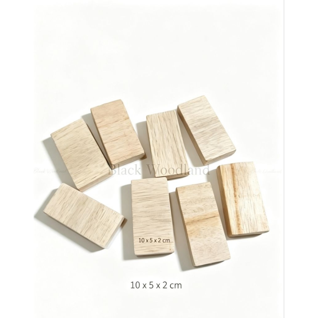 Balok Kayu Sengon 10 x 5 x 2 cm Siap Ukir | DIY Craft | Pyrography | Wood Carving