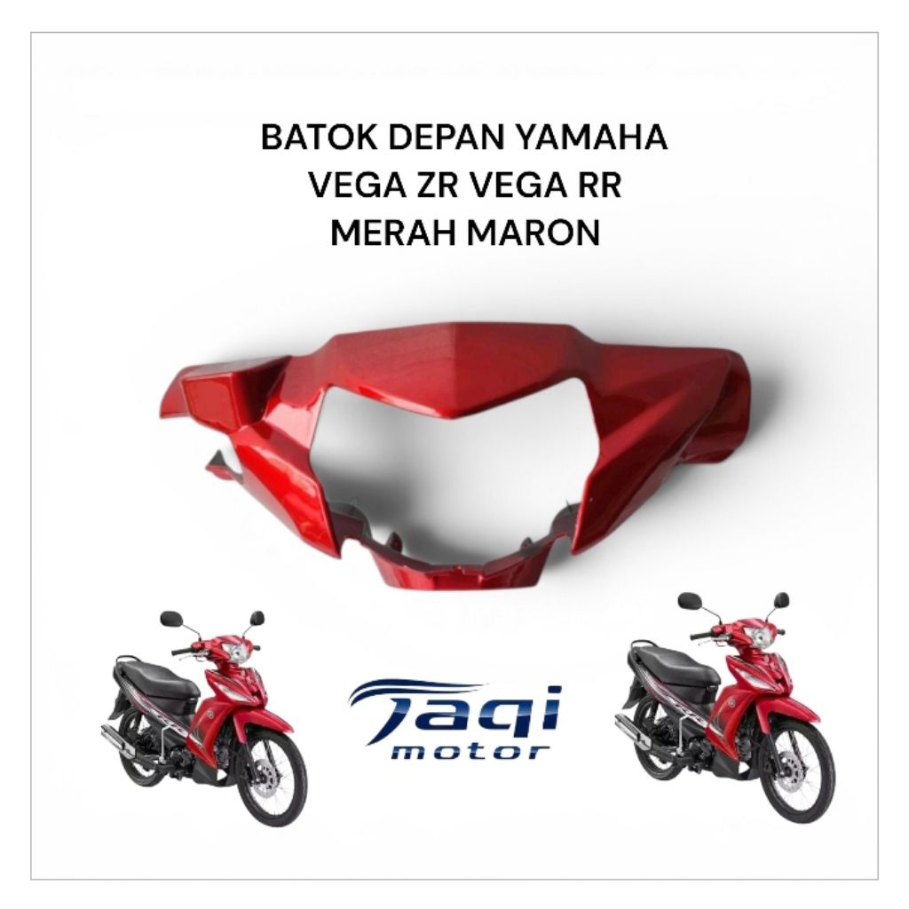 Cover batok kepala depan Yamaha Vega zr Vega rr warna merah maroon/BATOK DEPAN VEGA ZR VEGA RR MERAH
