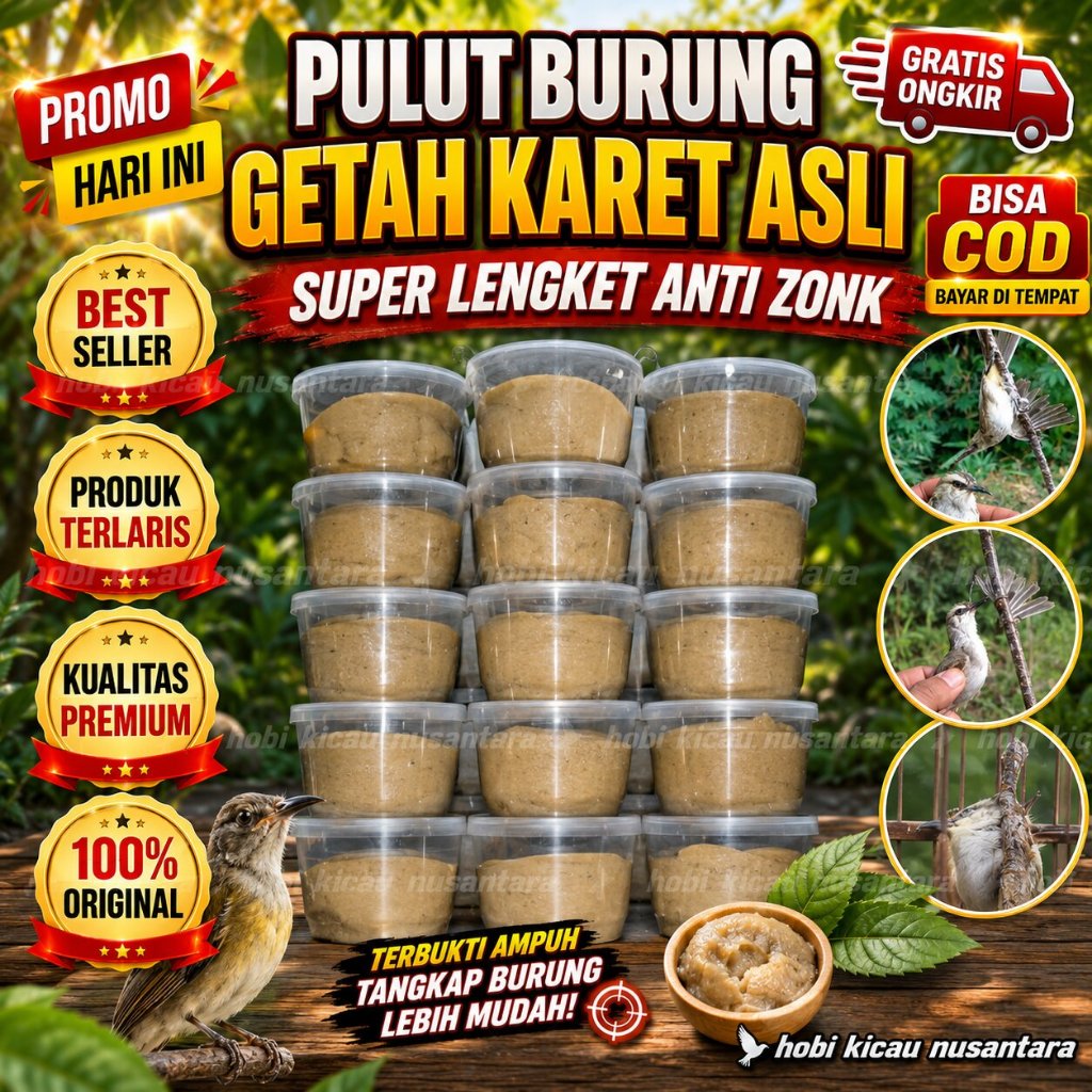 Pulut burung Jebakan burung Lem Pulut getah karet siap pakai PULUT BURUNG GETAH KARET ASLI
