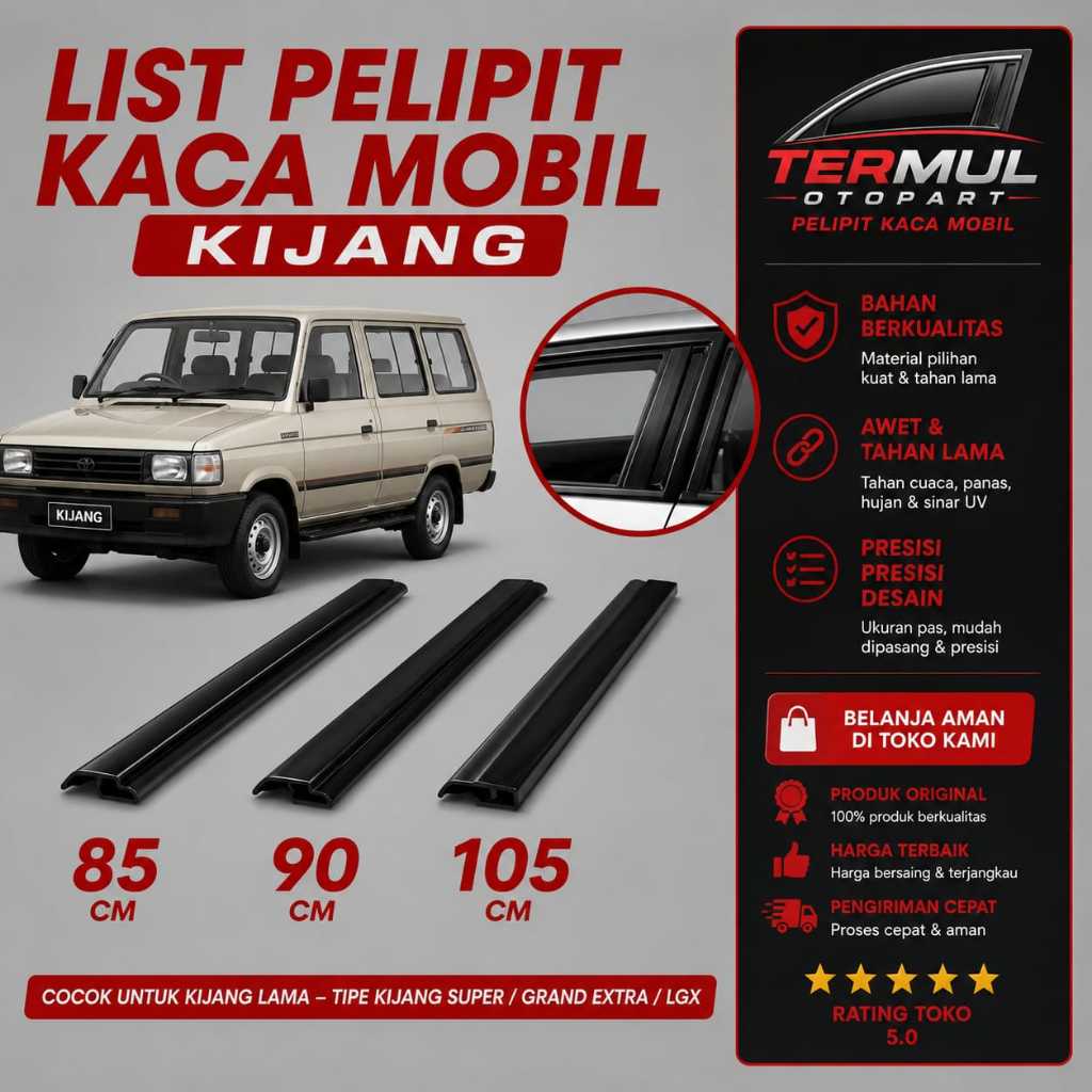 List Pelipit Pintu Kaca Mobil Kijang