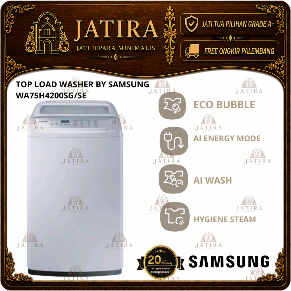 Mesin Cuci Top Load SAMSUNG WA75H4200SG/SE | Mesin Cuci Samsung Murah Palembang | Elektronik Murah P