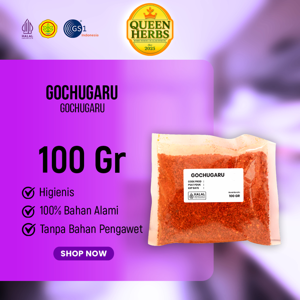 Gochugaru (Kimchi Korea) Halal | Korean Chili Flakes Kemasan (100gr-500gr)