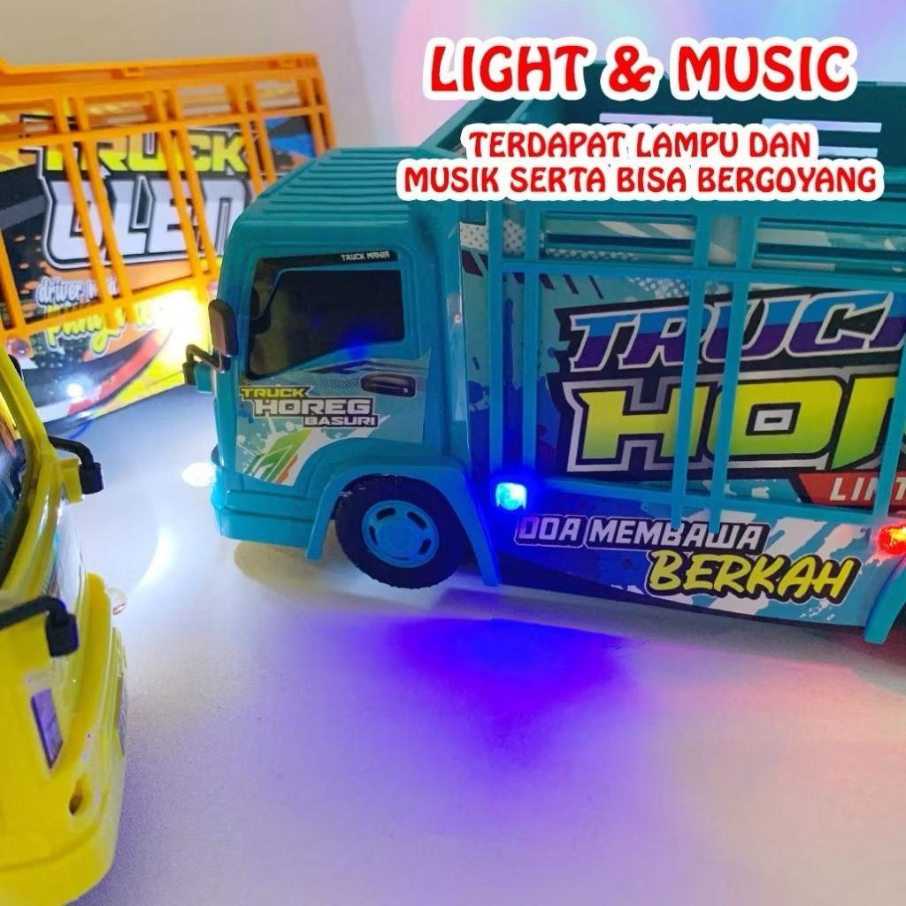 JSP T-44 MAINAN TRUCK OLENG/Mainan Truk Oleng Basuri - Miniatur Truk Oleng Ada Musik & Lampunya - Ha