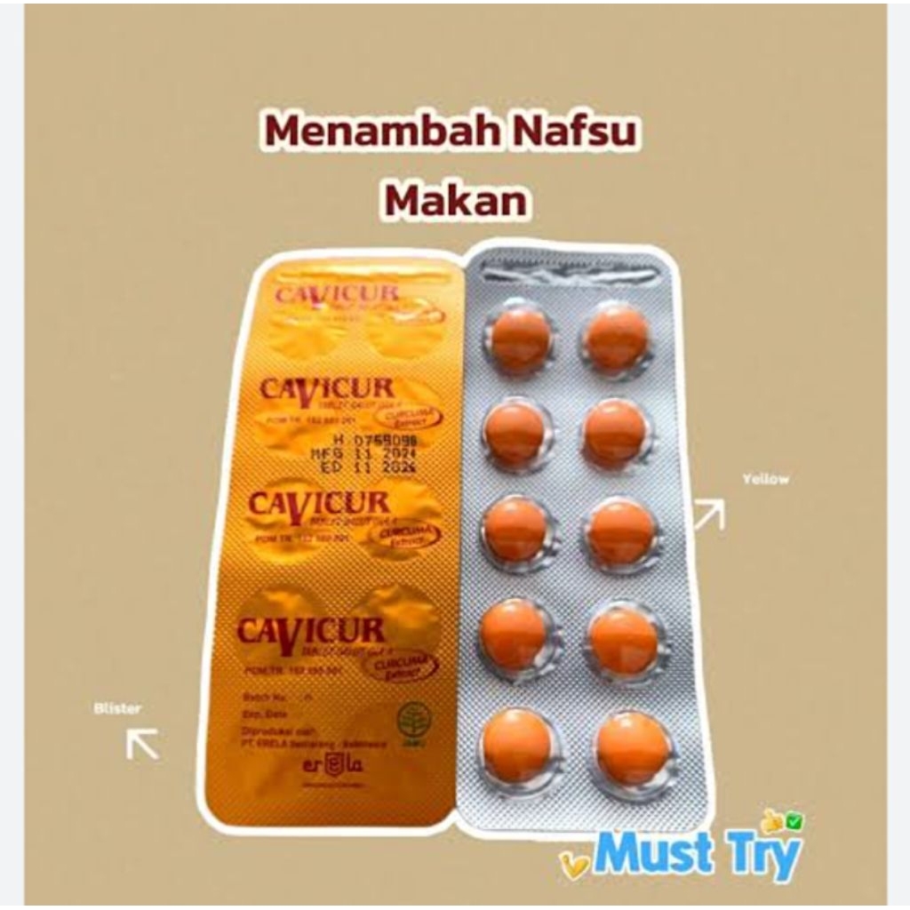 CAVICUR Curcuma FCT - Membantu Nafsu Makan, Menjaga Imunitas, Antioksidan